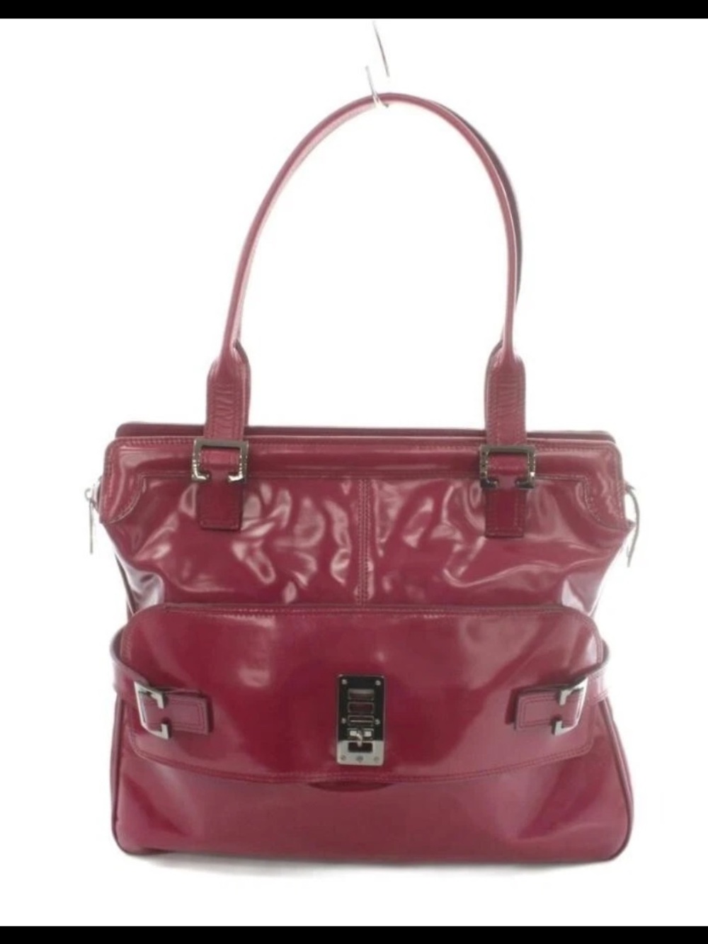 Mulberry Red Patent Leather Shoulder Bag